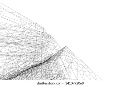 Concept 3d architecture, vector illustration