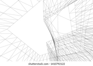 Concept 3d architecture, vector illustration