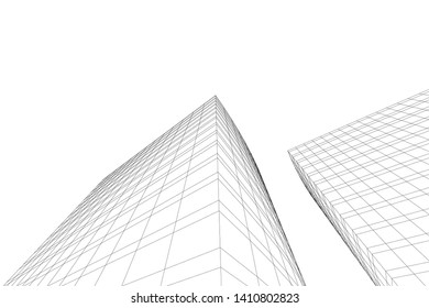 Concept 3d architecture, vector illustration