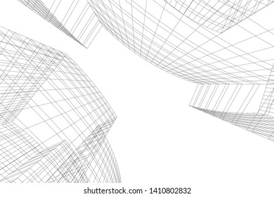 Concept 3d architecture, vector illustration