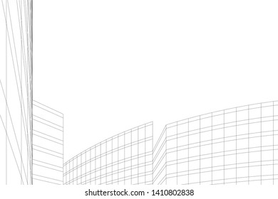 Concept 3d architecture, vector illustration