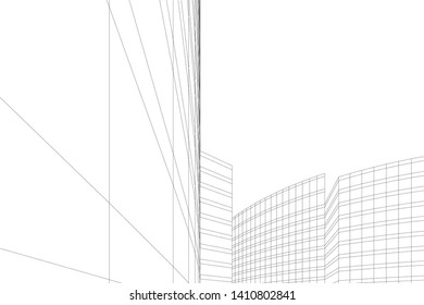 Concept 3d architecture, vector illustration