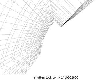 Concept 3d architecture, vector illustration