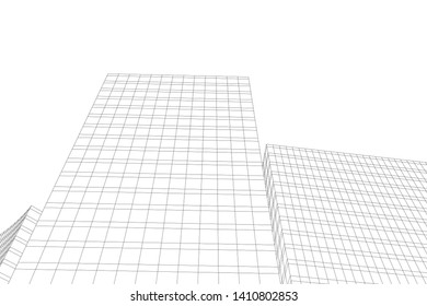 Concept 3d architecture, vector illustration