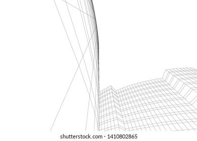 Concept 3d architecture, vector illustration