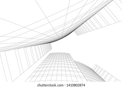 Concept 3d architecture, vector illustration