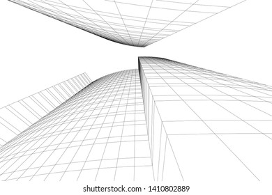 Concept 3d architecture, vector illustration
