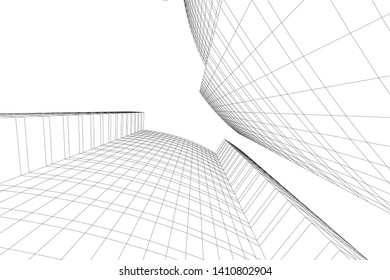 Concept 3d architecture, vector illustration