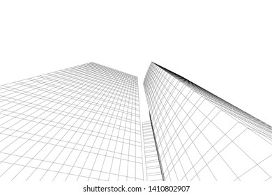 Concept 3d architecture, vector illustration