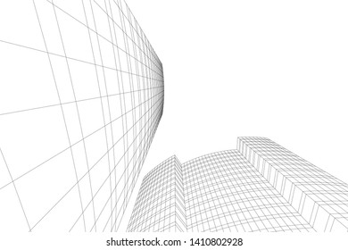 Concept 3d architecture, vector illustration