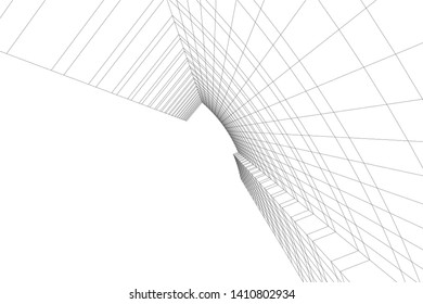 Concept 3d architecture, vector illustration