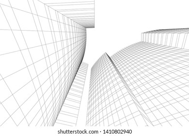 Concept 3d architecture, vector illustration