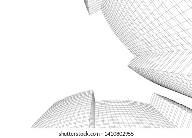 Concept 3d architecture, vector illustration