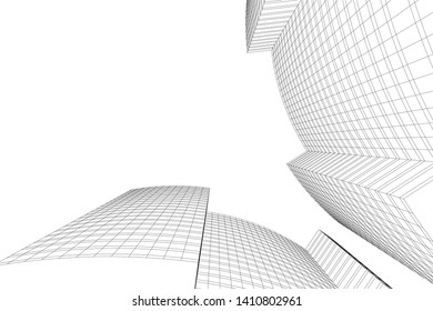 Concept 3d architecture, vector illustration
