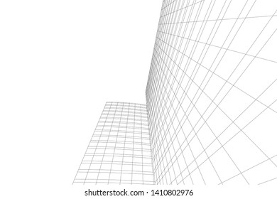 Concept 3d architecture, vector illustration