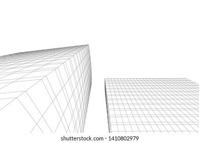Concept 3d architecture, vector illustration