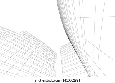 Concept 3d architecture, vector illustration