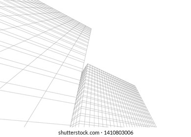 Concept 3d architecture, vector illustration