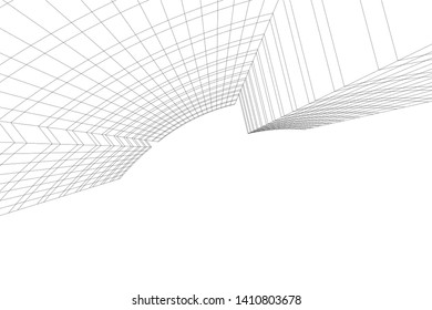 Concept 3d architecture, vector illustration