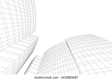 Concept 3d architecture, vector illustration