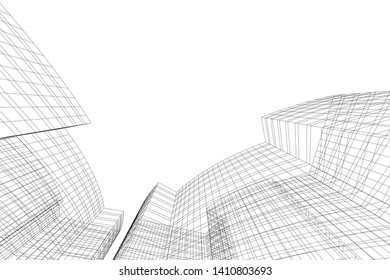 Concept 3d architecture, vector illustration