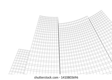 Concept 3d architecture, vector illustration