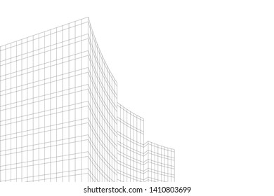 Concept 3d architecture, vector illustration