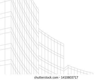 Concept 3d architecture, vector illustration