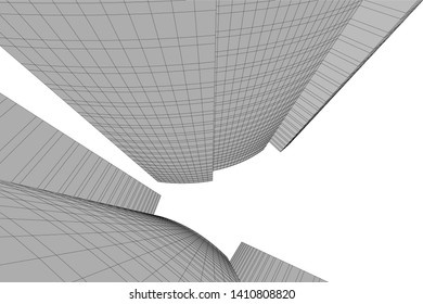 Concept 3d architecture, vector illustration