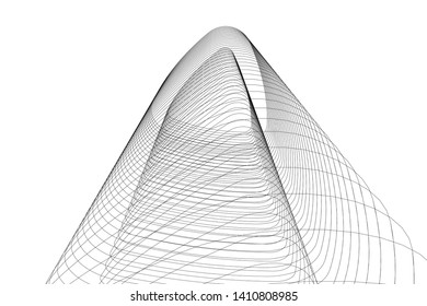 Concept 3d architecture, vector illustration