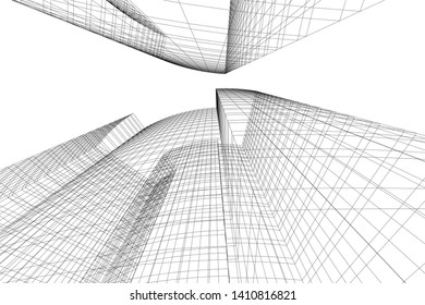 Concept 3d architecture, vector illustration