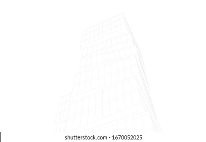 Concept 3d architecture, vector illustration