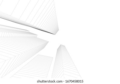 Concept 3d architecture, vector illustration