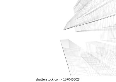 Concept 3d architecture, vector illustration