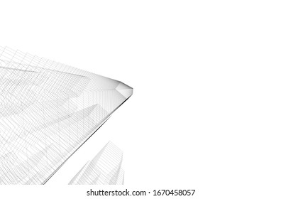 Concept 3d architecture, vector illustration