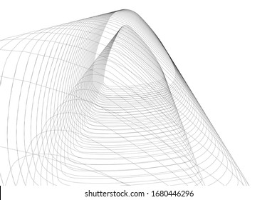 Concept 3d architecture, vector illustration