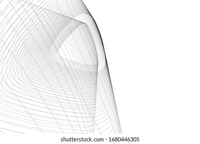 Concept 3d architecture, vector illustration