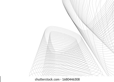 Concept 3d architecture, vector illustration
