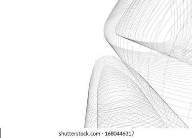 Concepto de arquitectura 3d, ilustración vectorial