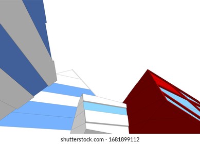 Concept 3d architecture, vector illustration