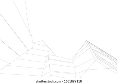 Concept 3d architecture, vector illustration