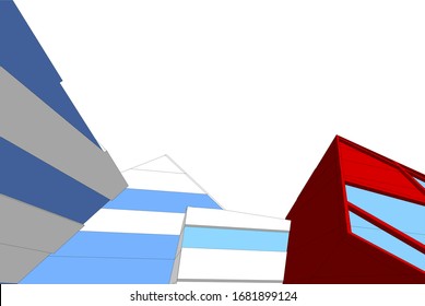 Concept 3d architecture, vector illustration