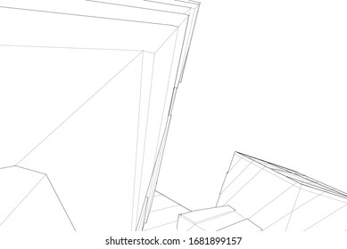 Concept 3d architecture, vector illustration