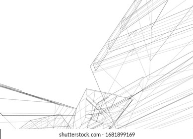 Concept 3d architecture, vector illustration