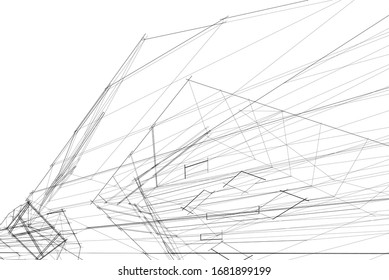 Concept 3d architecture, vector illustration