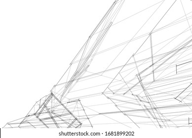 Concept 3d architecture, vector illustration