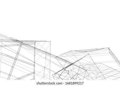 Concept 3d architecture, vector illustration