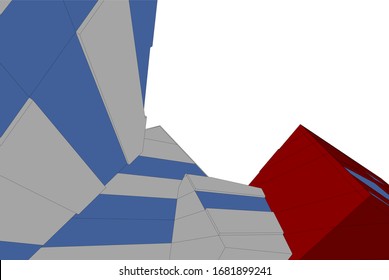 Concept 3d architecture, vector illustration