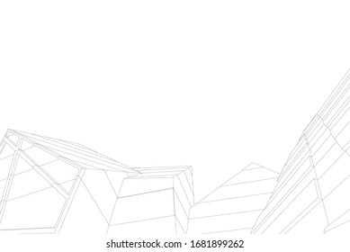 Concept 3d architecture, vector illustration