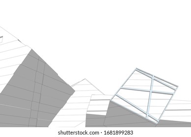 Concept 3d architecture, vector illustration